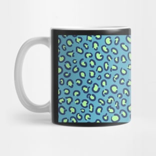 Blue Leopard - Animal print Mug